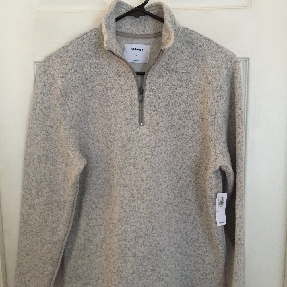 NWT Gray Old Navy 3/4 Zip Up Pullover, Men's Small
